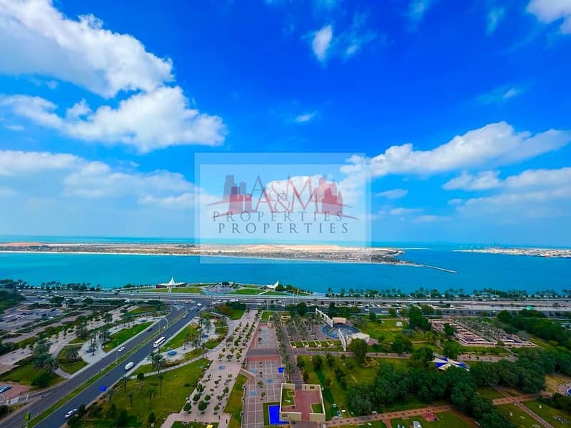 SEA VIEW | One Bedroom Apartment with Balcony in Corniche Road for AED 55,000 Only. !!