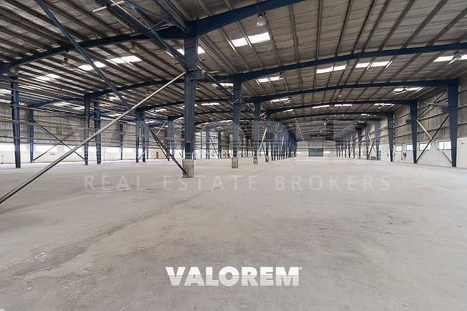 Large Warehouse 871kW Power for Rent in JAFZANorth