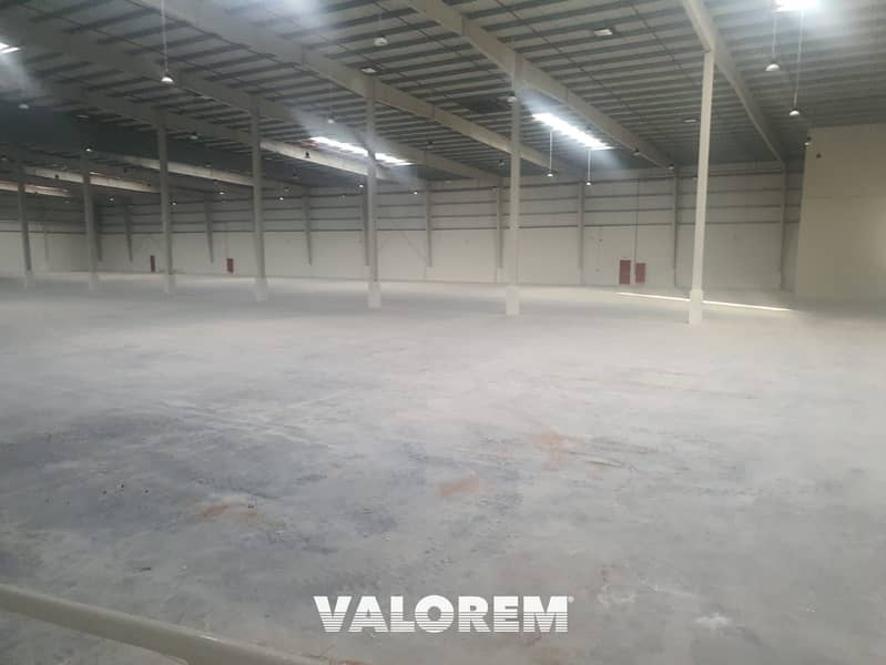 500Kw Power Brand New 65,000 Sqf. Warehouse for rent in Umm Al Q.