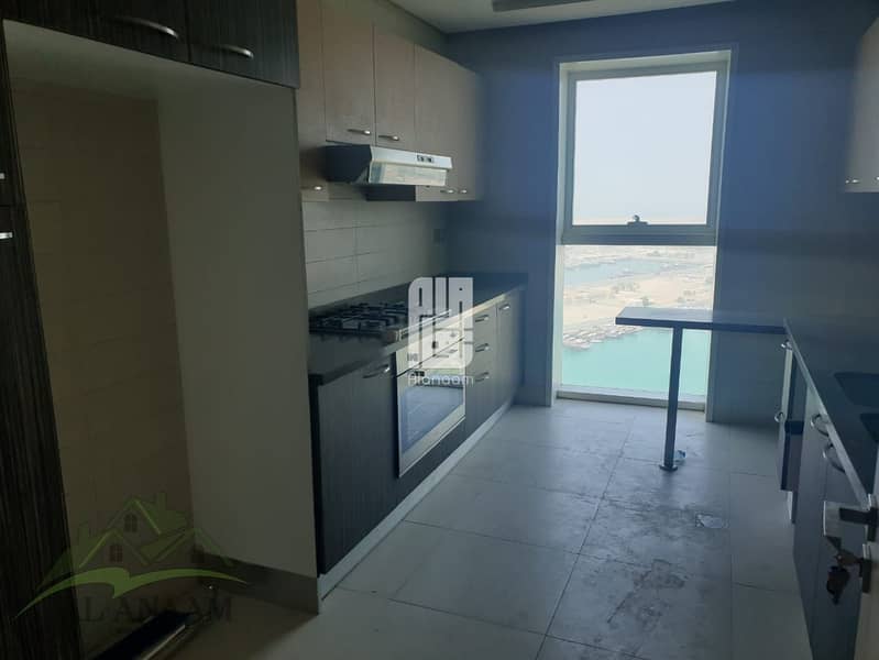 Full sea view! 3BR for lease in Corniche with GYM & Parking & Swimming pool