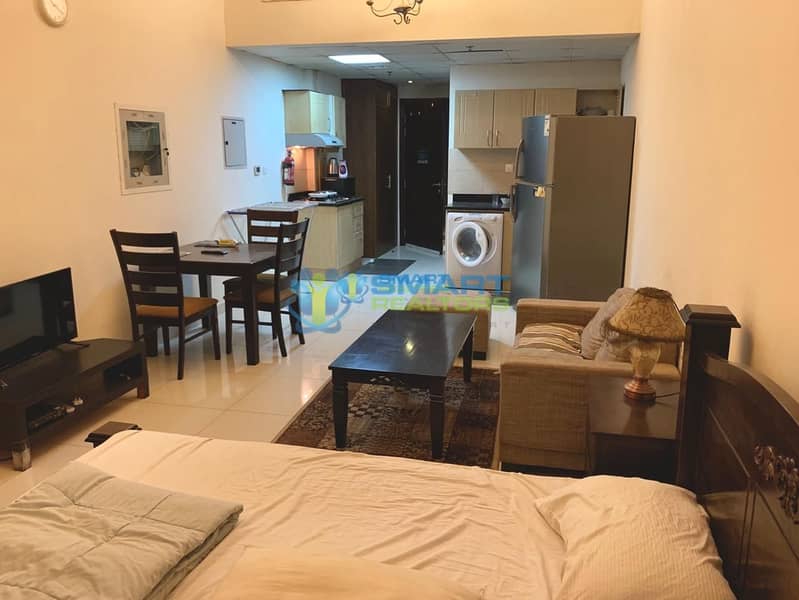 2 Furnished Studio on Mid Floor with Big Balcony