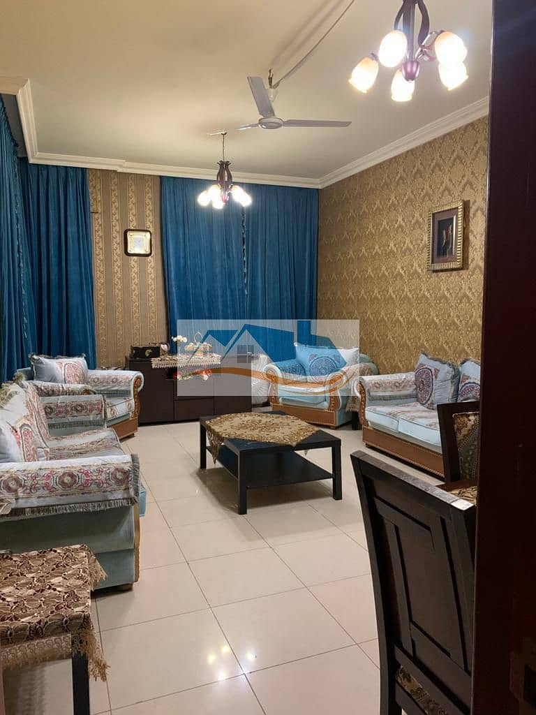 For lovers of luxury and very large spaces, an apartment of two rooms and a furnished hall, new furniture, in new, the first inhabitant of Al Rashidiy