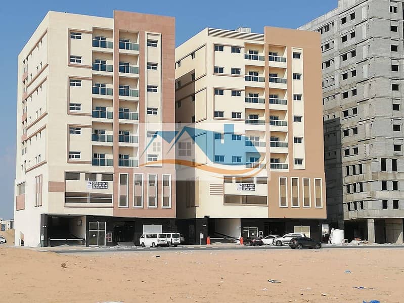 Studio for annual rent in Ajman, Al Jurf 3, behind the Chinese market, a modern building, the first inhabitant + two months free