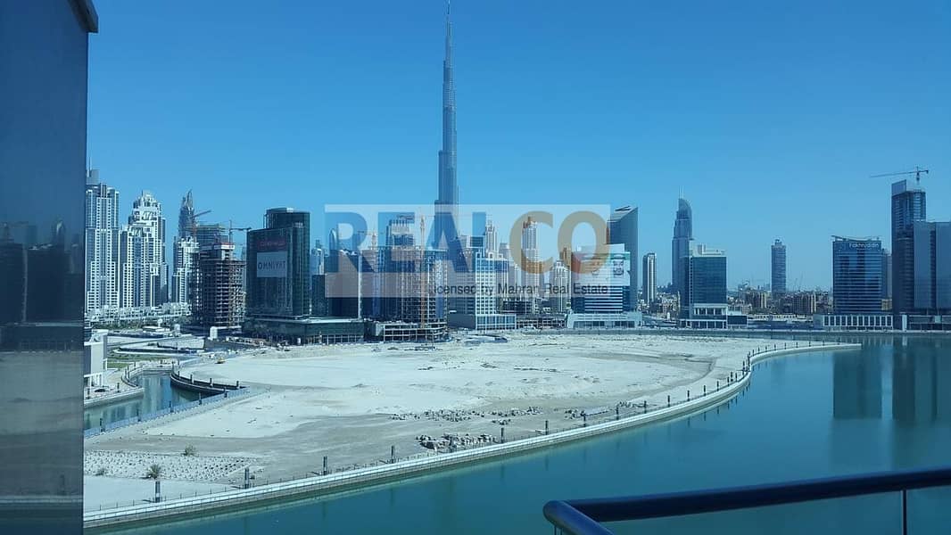 Beautiful 3 bedroom with  canal & Burj  view