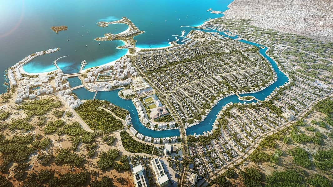 Strategically located between Abu Dhabi and Dubai