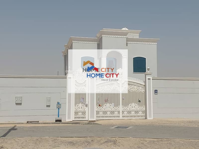 فيلا موثقة جديدة اول ساكن للإيجار في مدينة الرياض جنوب الشامخة موقع مميز( 7 غرف نوم) مطلوب 130000 درهم سنوى