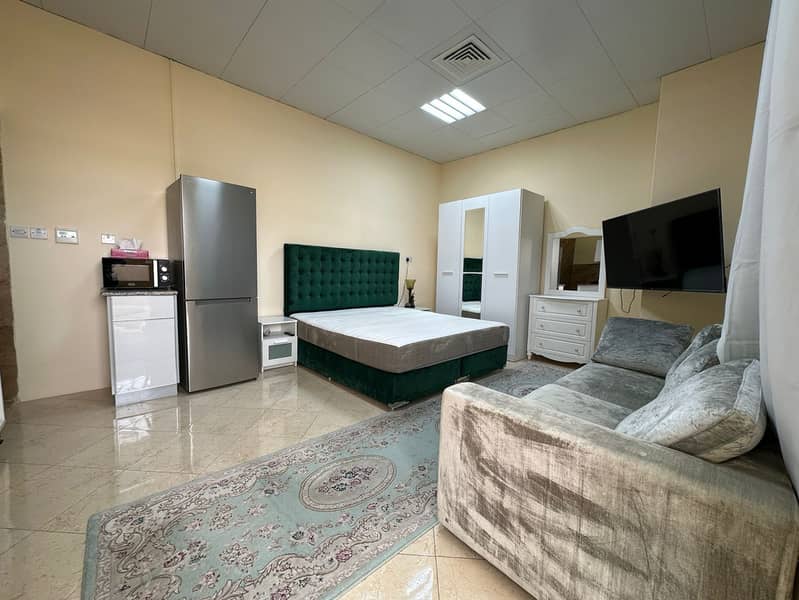 Luxury Studio Fully Furnished with Pvt Entrance 3k Mon in Khalifa City A