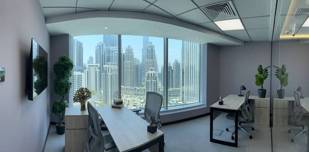 Office for Rent in Business Bay, Dubai - Including all Bills And Furnished Office at CHEAPEST Price  With Canal View