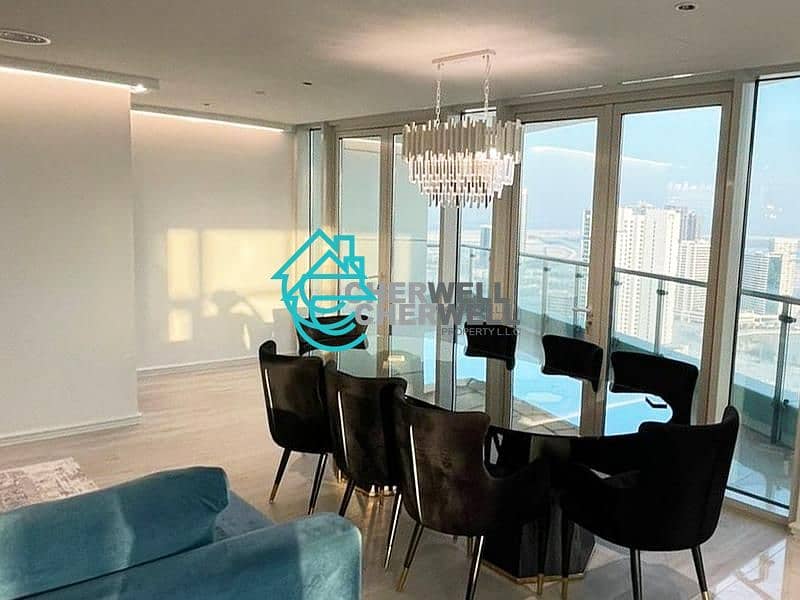 Penthouse| Furnished 5BR plus Maid | Sea View