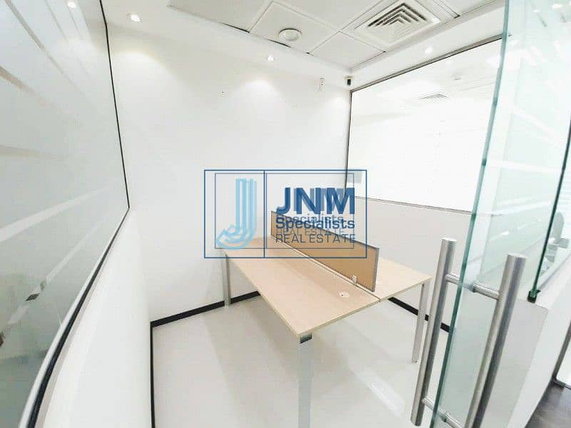 10 Furnished Office w/ Glass Partitions | Near Metro