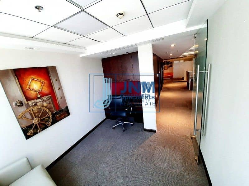 8 Exclusive! Near Metro Furnished Office |High Floor