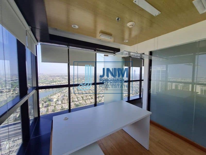 6 Furnished with Partitions| Arial View | High Floor