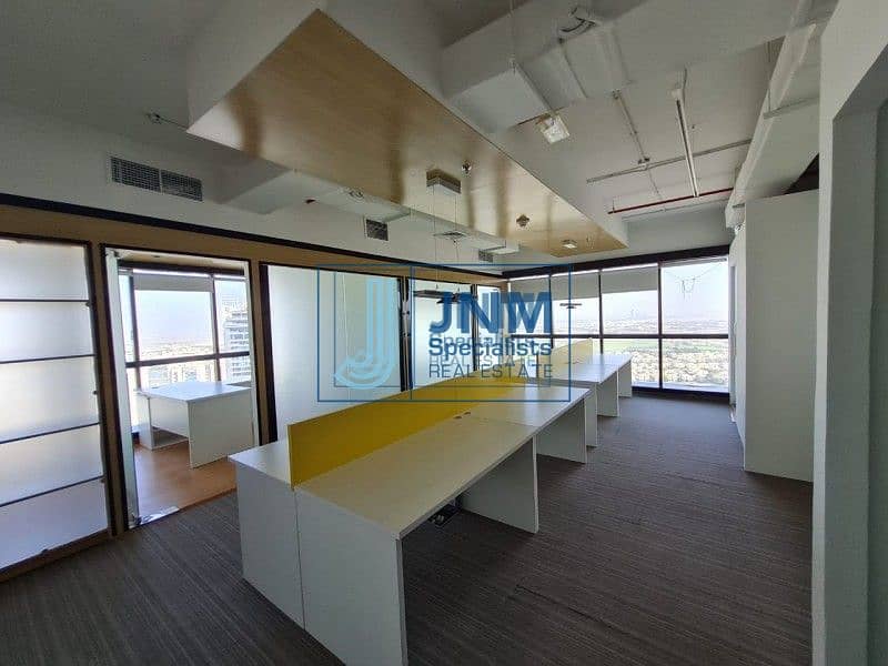 10 Furnished with Partitions| Arial View | High Floor