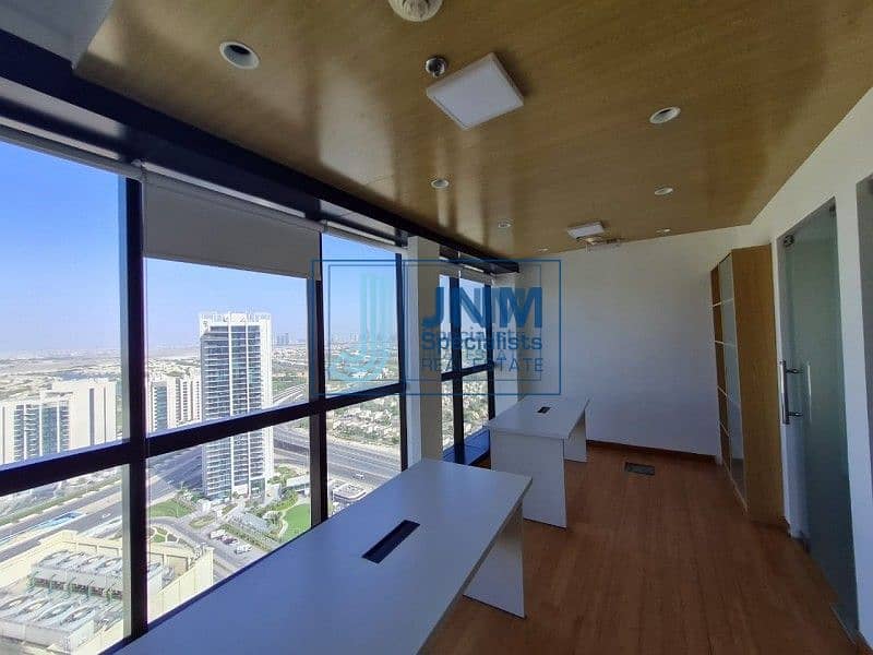 11 Furnished with Partitions| Arial View | High Floor