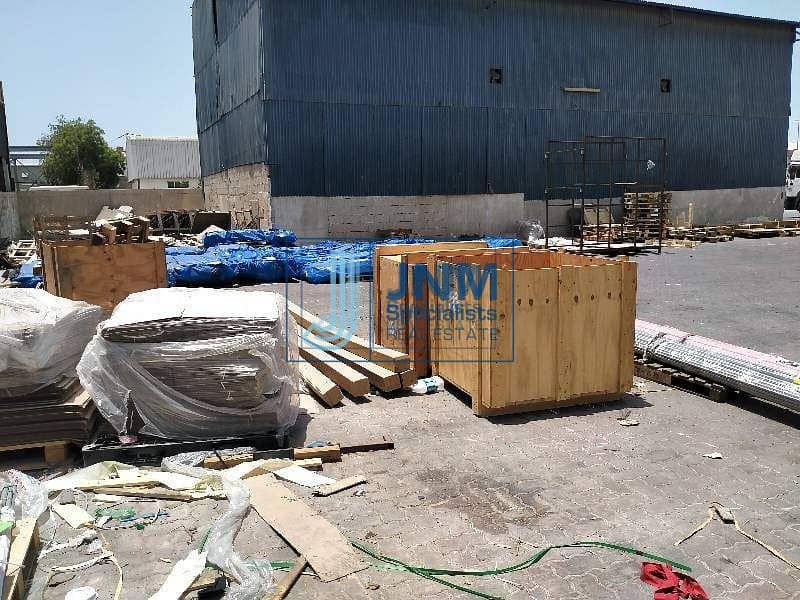 4 Commercial land with warehouse for rent in al quoz