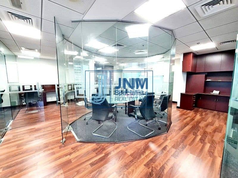 Alluring Furnished Office With Lake View| Close to metro