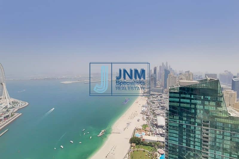 Exclusive 3BR + M | High Floor |Full Sea & Ain Dubai View