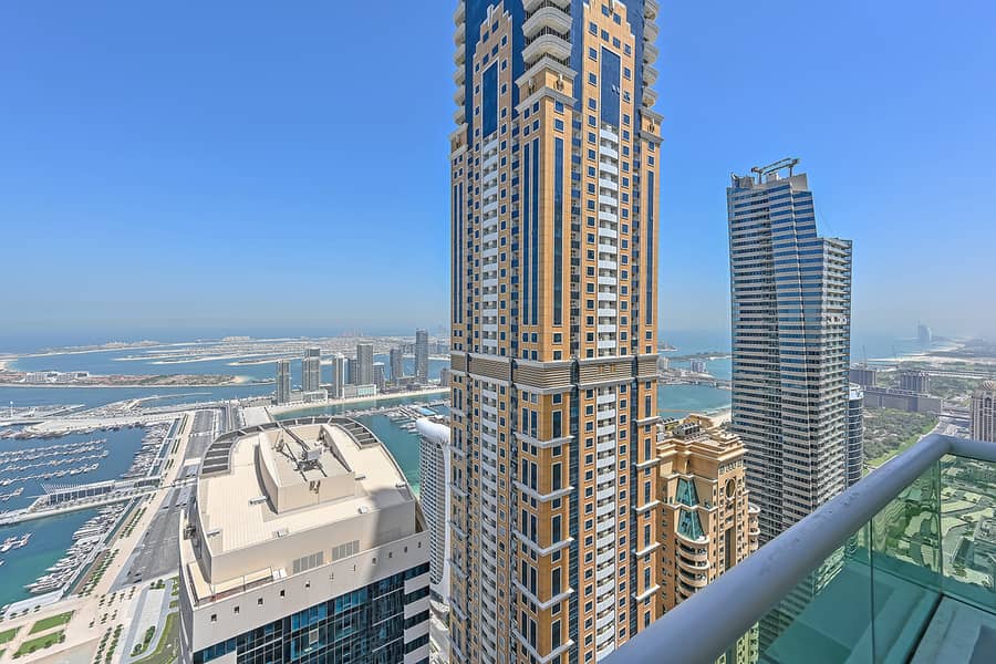 位于迪拜码头，滨海山岭塔楼 3 卧室的公寓 165000 AED - 7453670