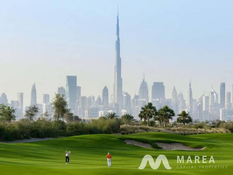 Burj & Skyline View | Long Golf-Course View