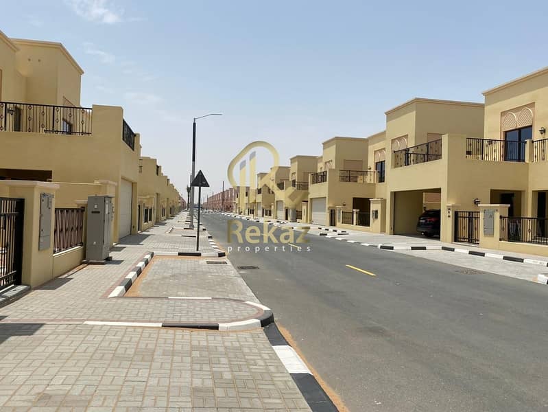 5 Your villa owns 4 rooms and a ready hall in Nad Al Sheba area without first payment and installments over 25 years