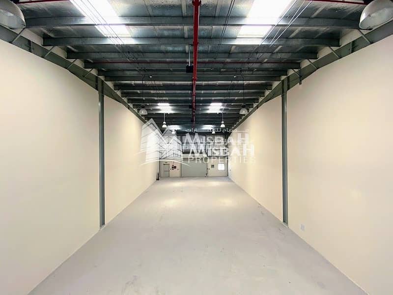 6 AED 21/- per sqft Inc. Tax: Brand new 4361 sqft Commercial warehouse 9 meter height