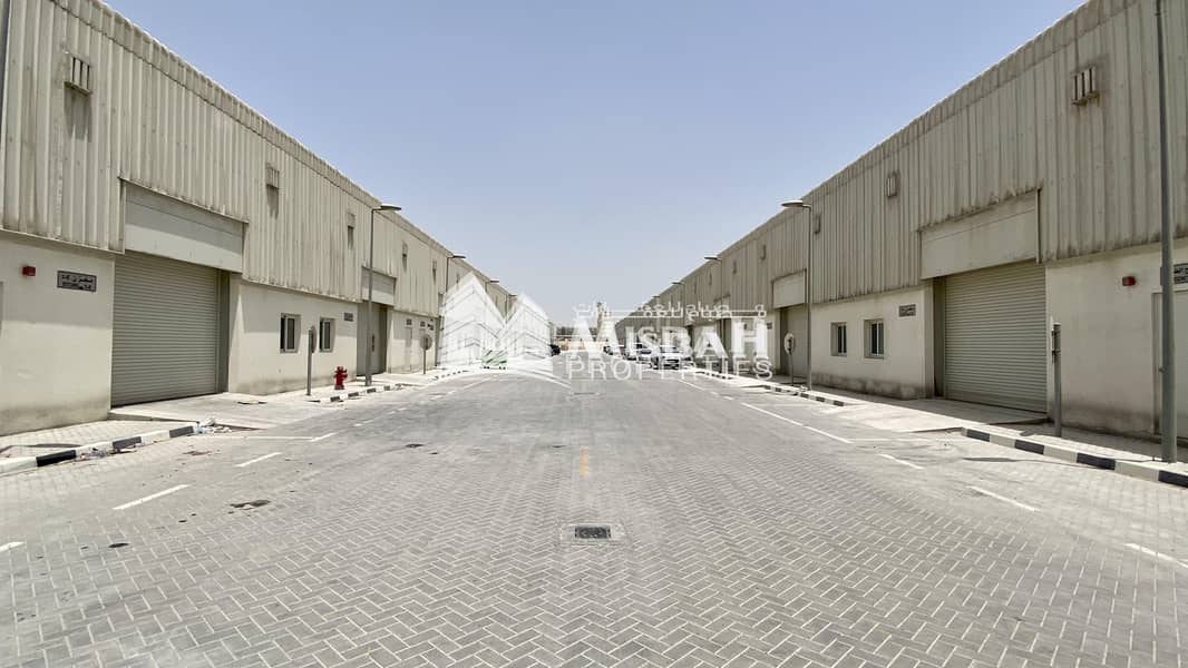 NO TAX - AED 21/- per sqft : BRAND NEW COMMERCIAL WAREHOUSES