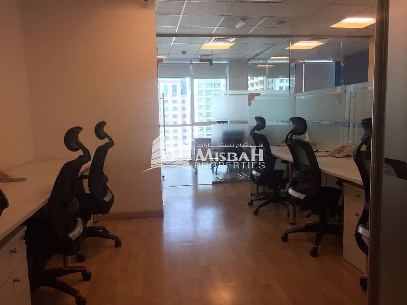 Fully Furnished, 1444 sq. ft, Ready to move office with 2 parkings in Quasis