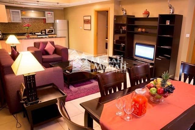 Excellent Fully Furnished 1BHK 2Bath Kitchen Appliance 950 SQ-FT 6 Chqeues Apt in AL Barsha near MOE