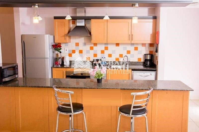 3 Excellent Fully Furnished 1BHK 2Bath Kitchen Appliance 950 SQ-FT 6 Chqeues Apt in AL Barsha near MOE