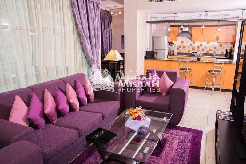 6 Excellent Fully Furnished 2BHK 2Bath Dining+Laundry Room Balcony 6 Cheques Apt in AL Barsha near MOE