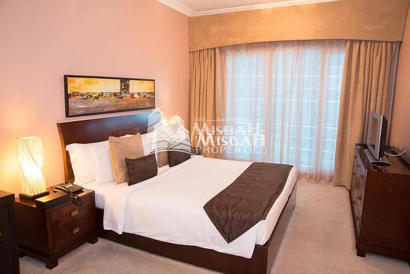 9 Excellent Fully Furnished 1BHK 2Bath Kitchen Appliance 950 SQ-FT 6 Chqeues Apt in AL Barsha near MOE