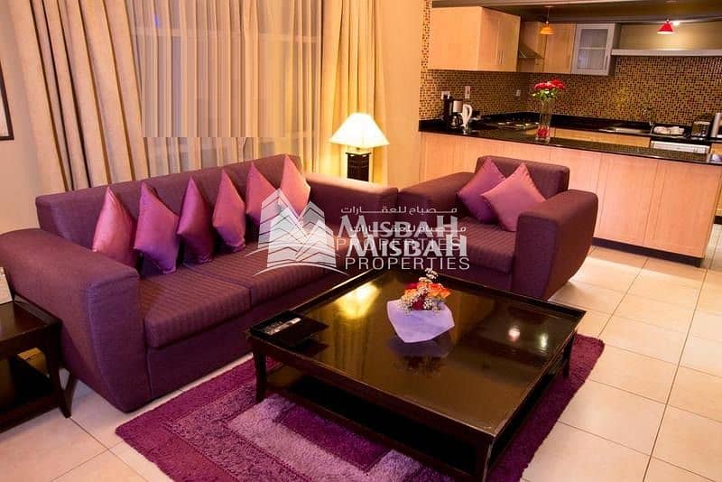 11 Excellent Fully Furnished 1BHK 2Bath Kitchen Appliance 950 SQ-FT 6 Chqeues Apt in AL Barsha near MOE