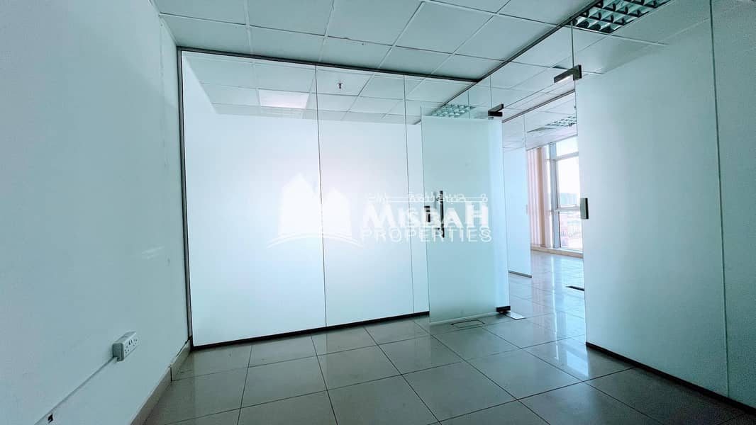 12 1095 sq. ft to 1148 sq. ft.  Fully Fitted Glass partitioned Office near Stadium Metro