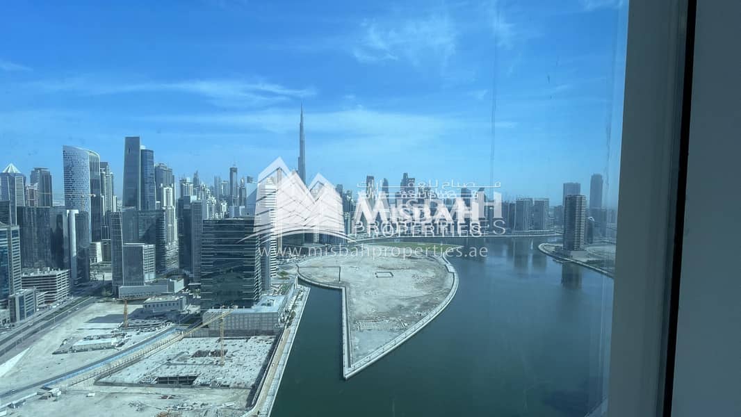 14 Fitted Office with Burj and Canal View in Business Bay