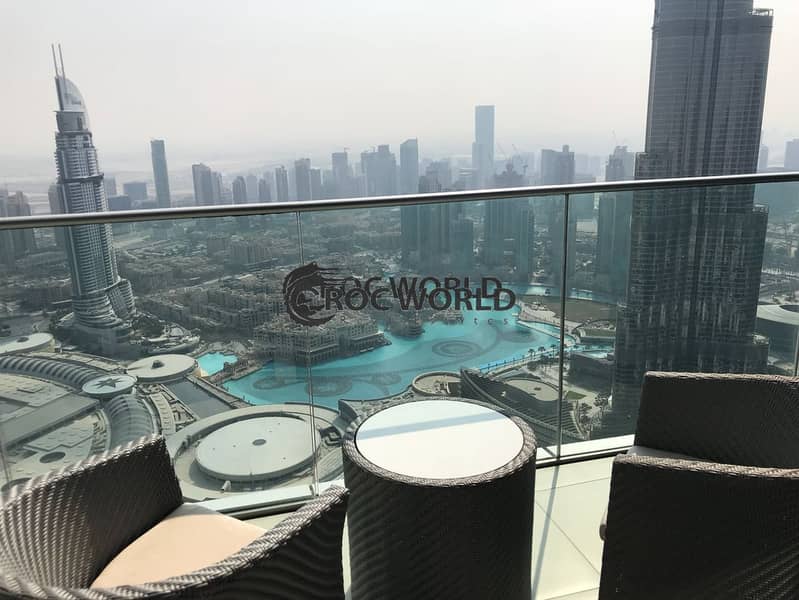 7 Fully Furnished 4 Bedroom + Maids + Study Penthouse with Stunning Full Burj Khalifa Fountain View