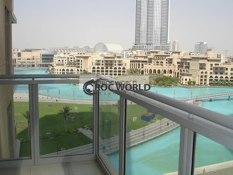 2 Perfect Fountain & Lake View | 1 Bedroom Apartment with Balcony
