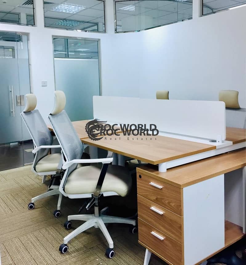 7 Fully Furnished Office |No Commission| AED 17