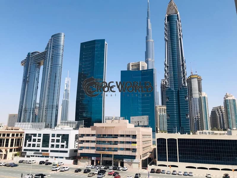 Spacious Well Maintained|3 BR + Maids|Burj Khalifa View
