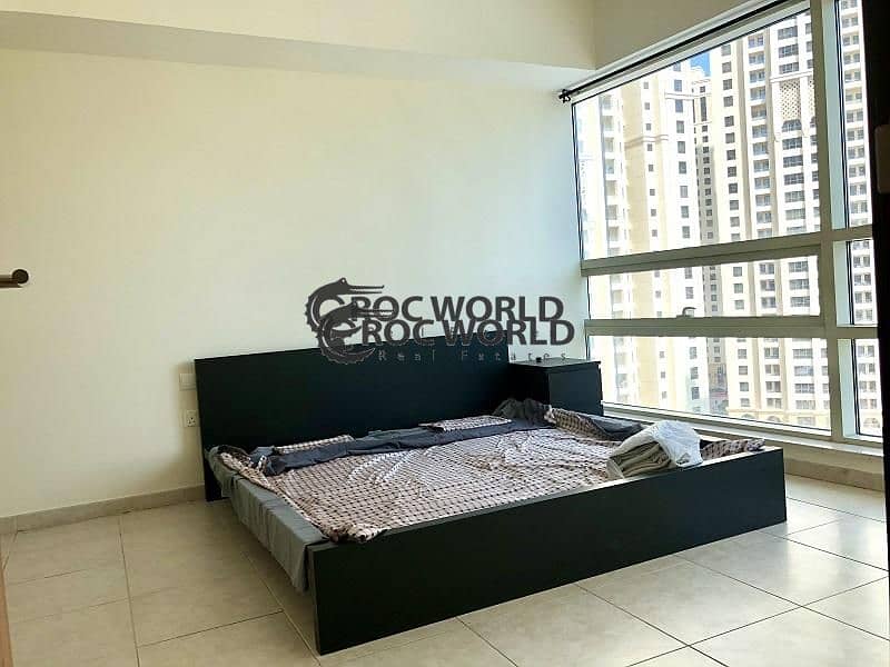 8 Chiller Free | Partially Furnished 1BR + Laundry | Marina View | Close to Dubai Tram