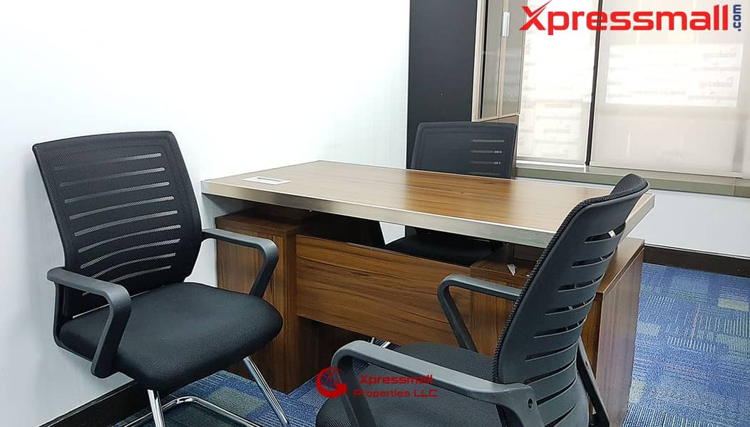 8 AT SALAM ST. FULLY FITTED FURNISHED OFFICE FOR RENT FOR A LOW PRICE!