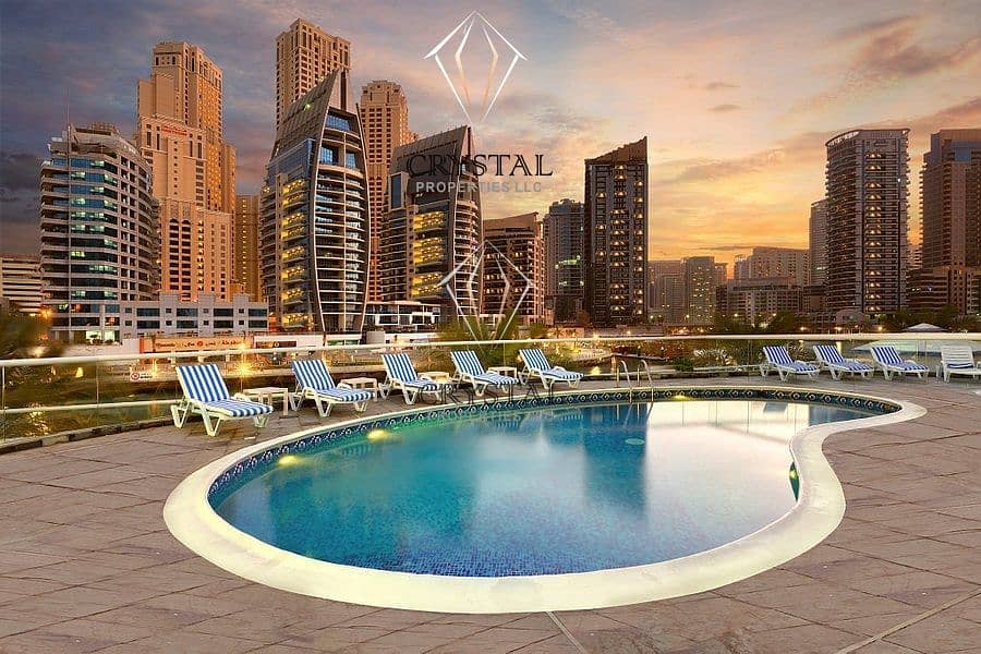 2 Reduced Price | Fully Furnished | 2 BR Apt | Balcony |Dubai Marina