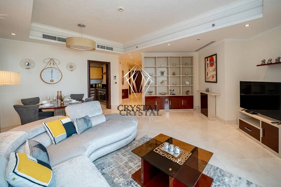 5 Luxury Full Furnished | 2BR Apt | Full Sea View | Palm Jumeirah
