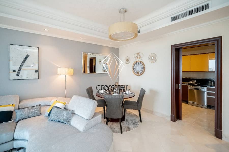 10 Luxury Full Furnished | 2BR Apt | Full Sea View | Palm Jumeirah