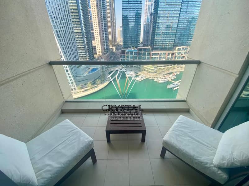 3 Full Marina View |Furnished 1 BR  | Dubai Marina