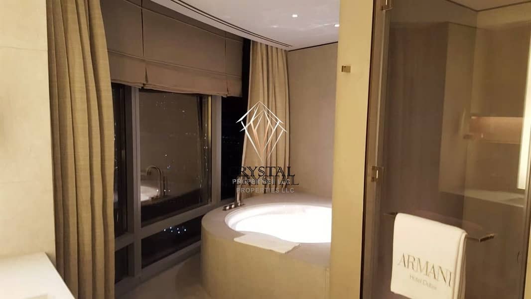 9 Best Location | Luxury  1 BR | Private Jacuzzi | Armani Residence