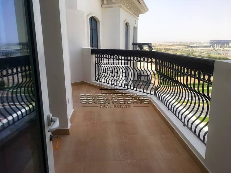 15 Stylish 2BR with Balcony | WIth Golf Course & ferrari world View .