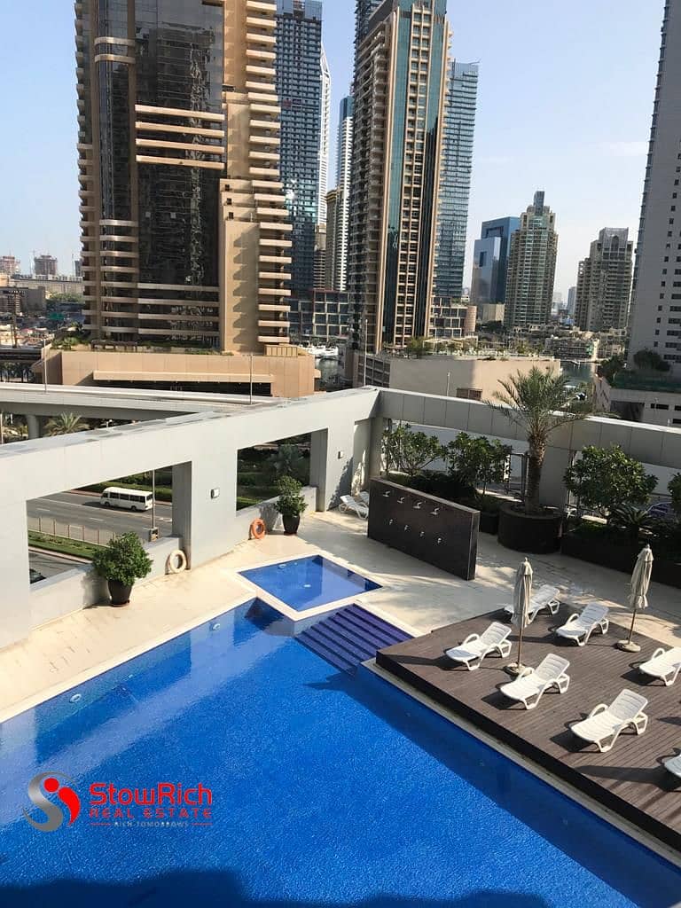 FURNISHED LAVISHIOUS 2BR |POOL VIEW | PARTIAL SEA AND MARINA VIEW