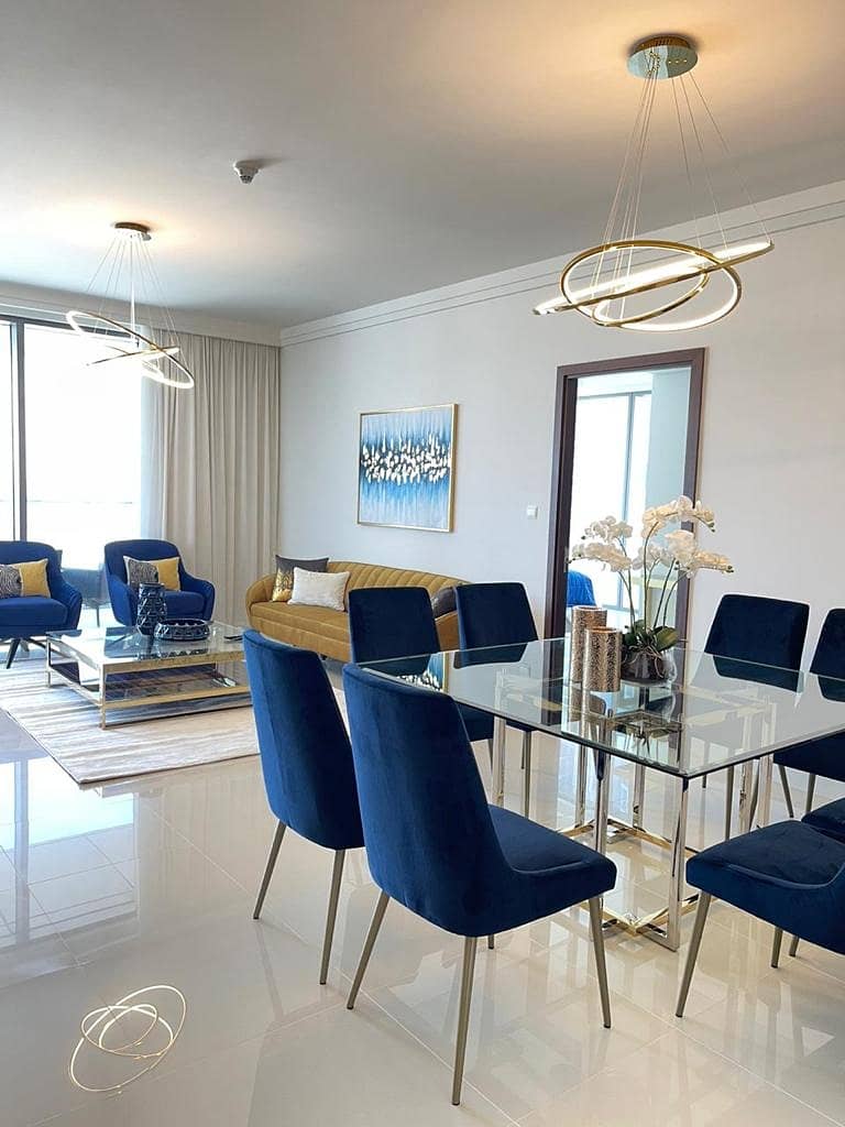 Burj Facing fully serviced 3BR | Luxuriously Furnished & Maintained - Downtown