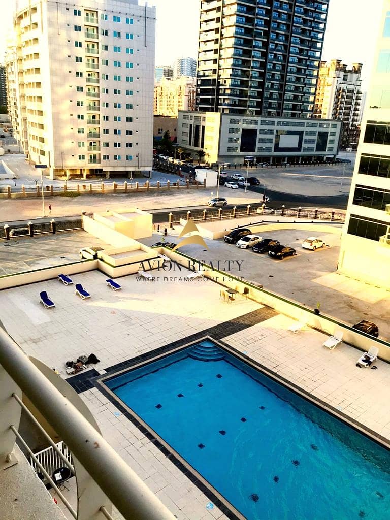 Pool Facing 1Br with 2 Balconies | Highly Maintained - Sports city
