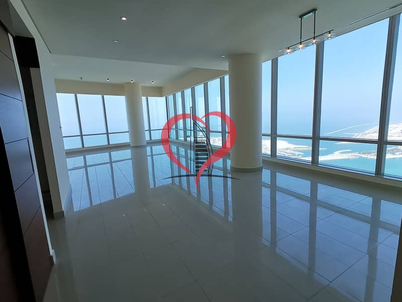 3 High Class 3 Bedroom Hall Apartment with Maid's room and 2 parkings full sea view